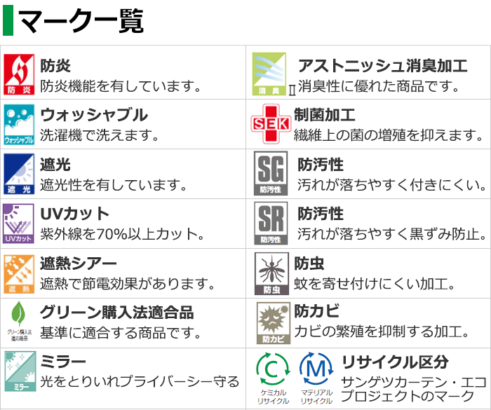 カーテンの機能について